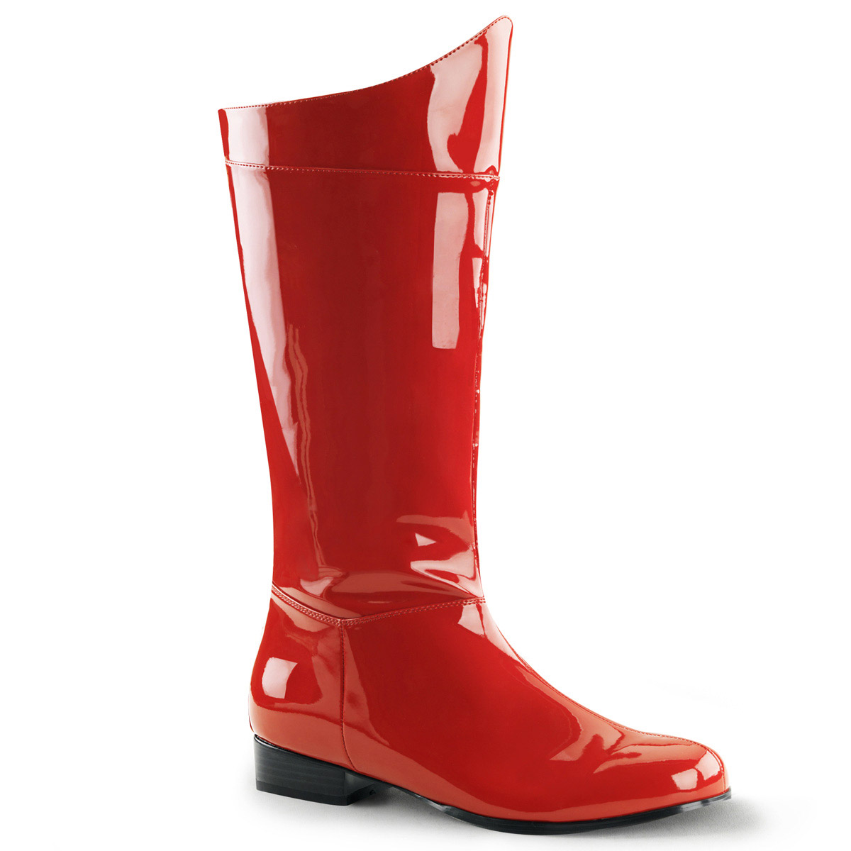 Pleaser Funtasma niedriger Absatz kniehohe Superheldenstiefel zum Überziehen Erwachsene Herren Hero100 - Bild 7 von 16