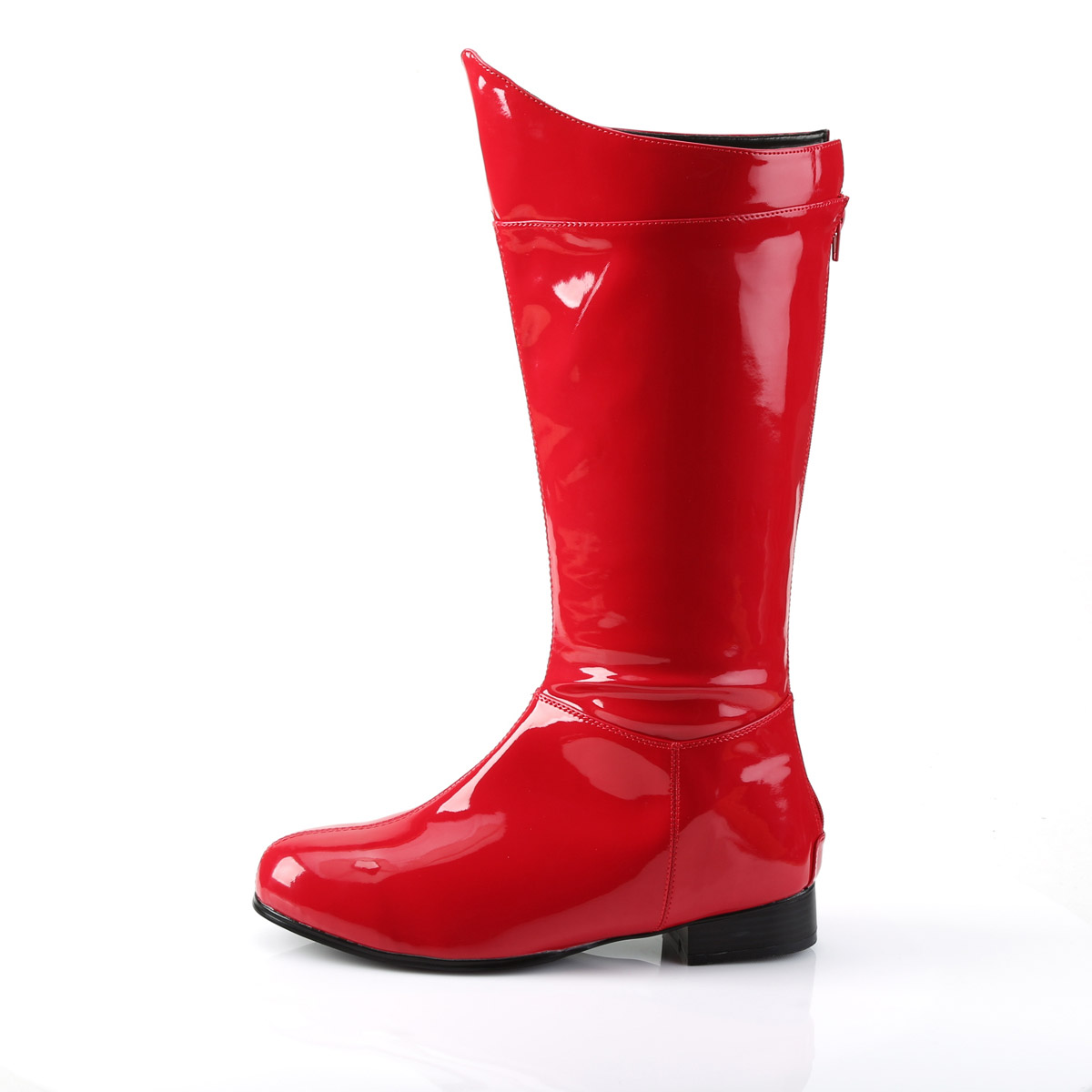 Pleaser Funtasma niedriger Absatz kniehohe Superheldenstiefel zum Überziehen Erwachsene Herren Hero100 - Bild 9 von 16