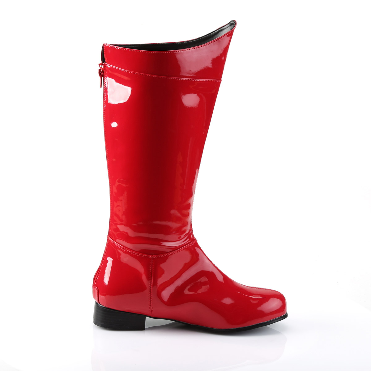 Pleaser Funtasma niedriger Absatz kniehohe Superheldenstiefel zum Überziehen Erwachsene Herren Hero100 - Bild 11 von 16