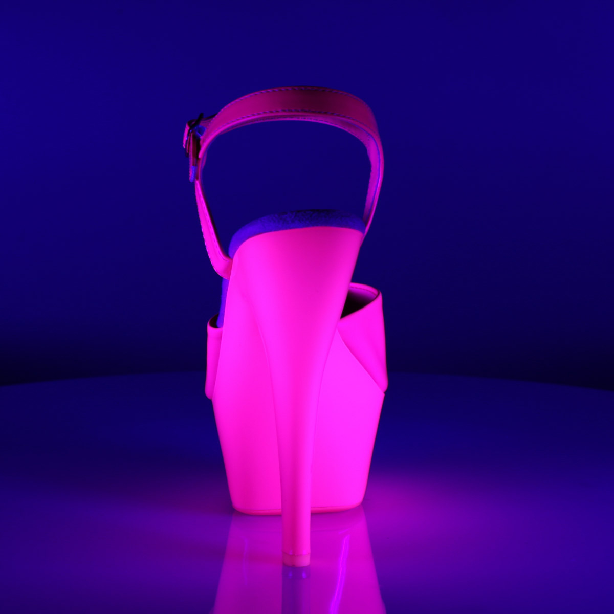 Pleaser 6" Heel 1 3/4" Pf Ankle Strap Sandal W/ Brushed Holo Adult Women Kiss209 - Picture 5 of 6