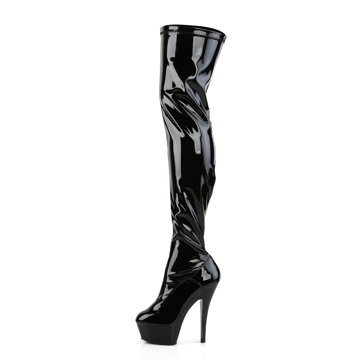 Pleaser Overknee-Stiefel mit seitlichem Reißverschluss Plateau Stilettoabsatz Erwachsene Damen Kiss30Xx - Bild 4 von 16