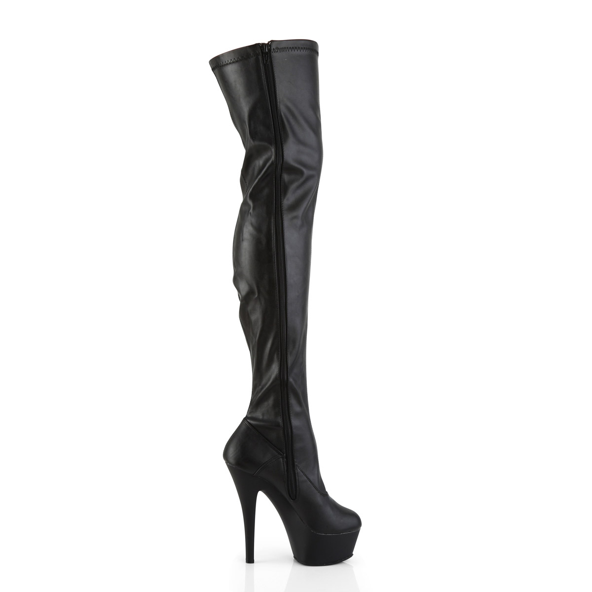 Pleaser Side Zipper Thigh High Platform Stiletto Heel Boots Adult Women ...