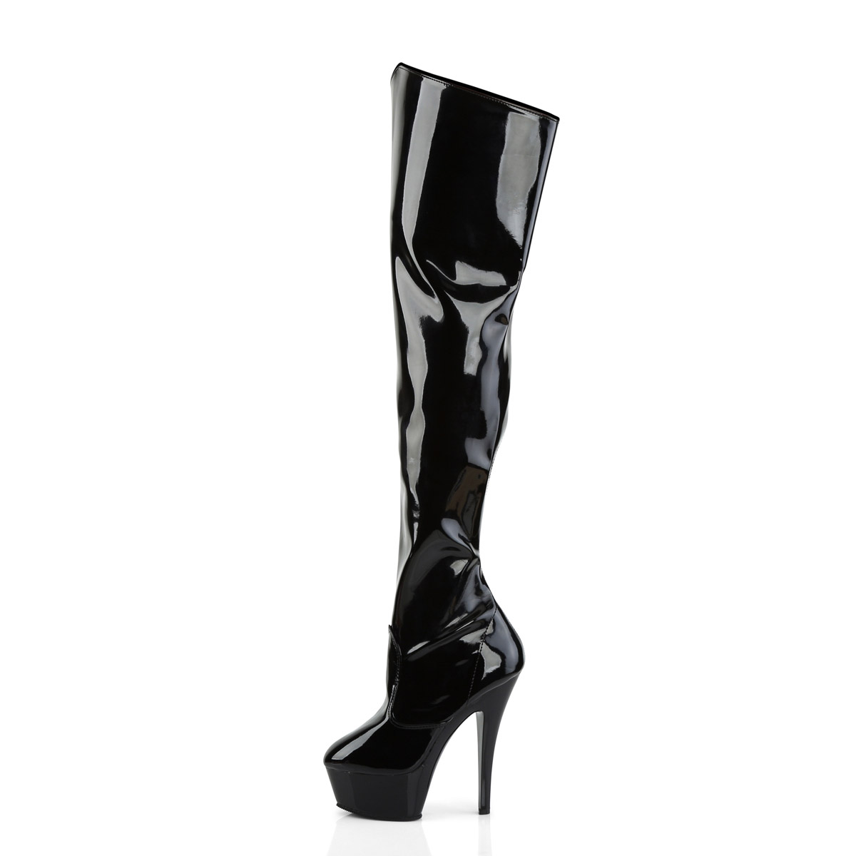Pleaser Overknee-Stiefel mit seitlichem Reißverschluss Plateau Stilettoabsatz Erwachsene Damen Kiss30Xx - Bild 9 von 16