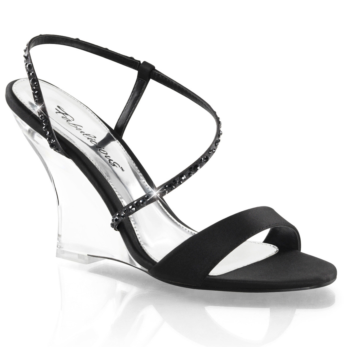 Pleaser Fabulicious Rhinestone Slingback Sandals High Heels Adult Womenlovely41X - Picture 2 of 7