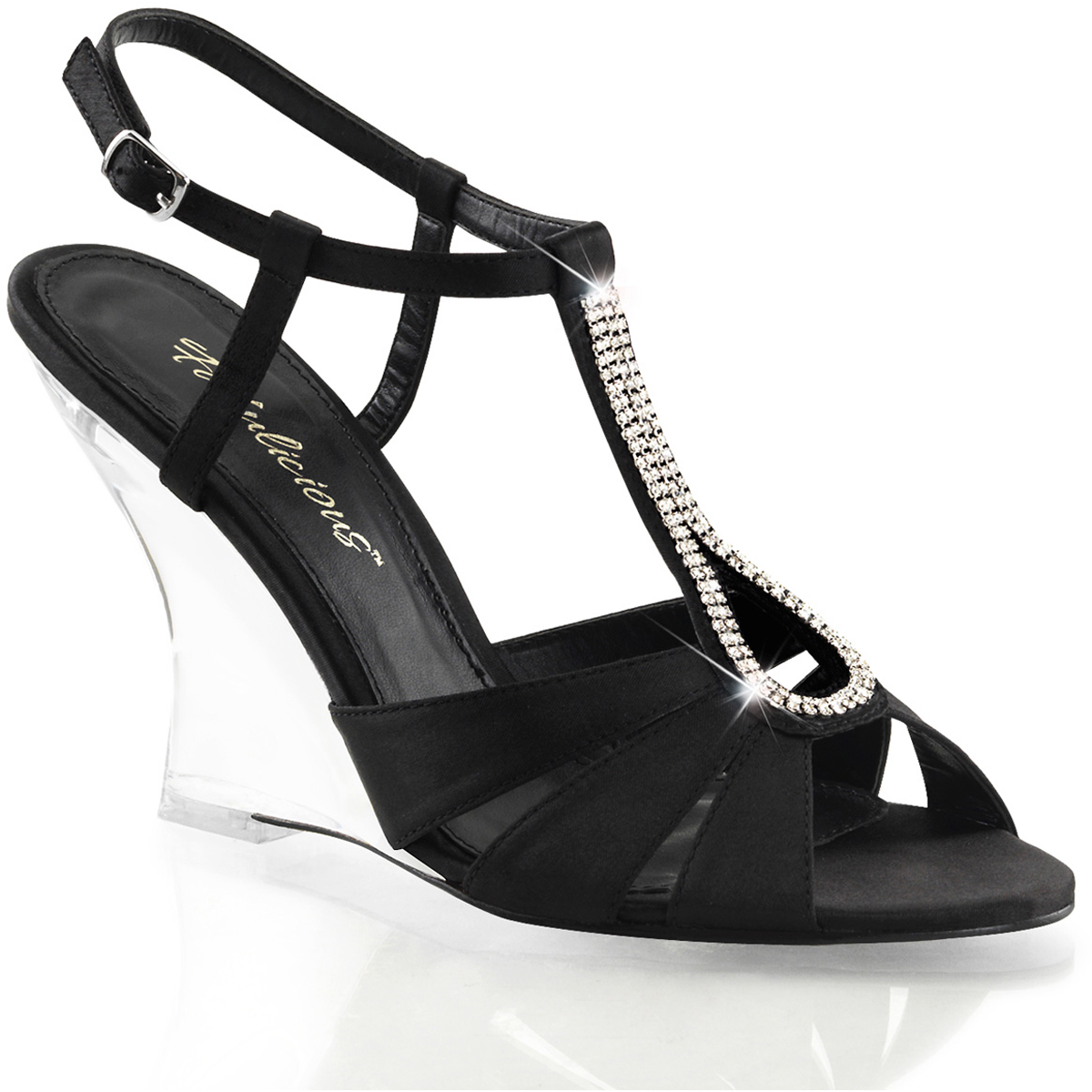 Pleaser Fabulicious Rhinestone Slingback Sandals High Heels Adult Womenlovely41X - Picture 4 of 7