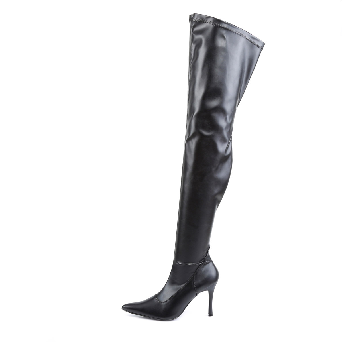 pointed toe stiletto heeled thigh high boots