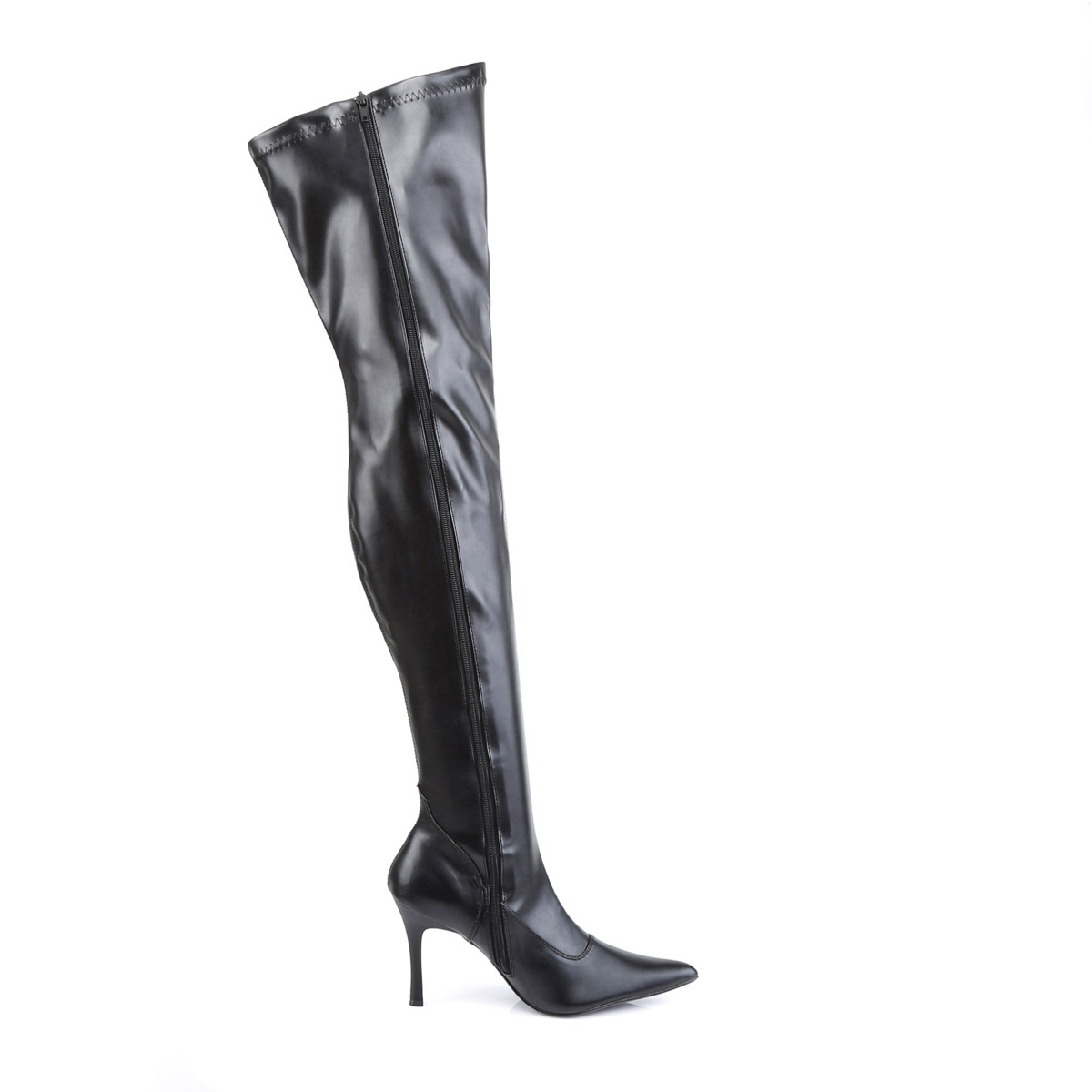 pointed toe stiletto heeled thigh high boots