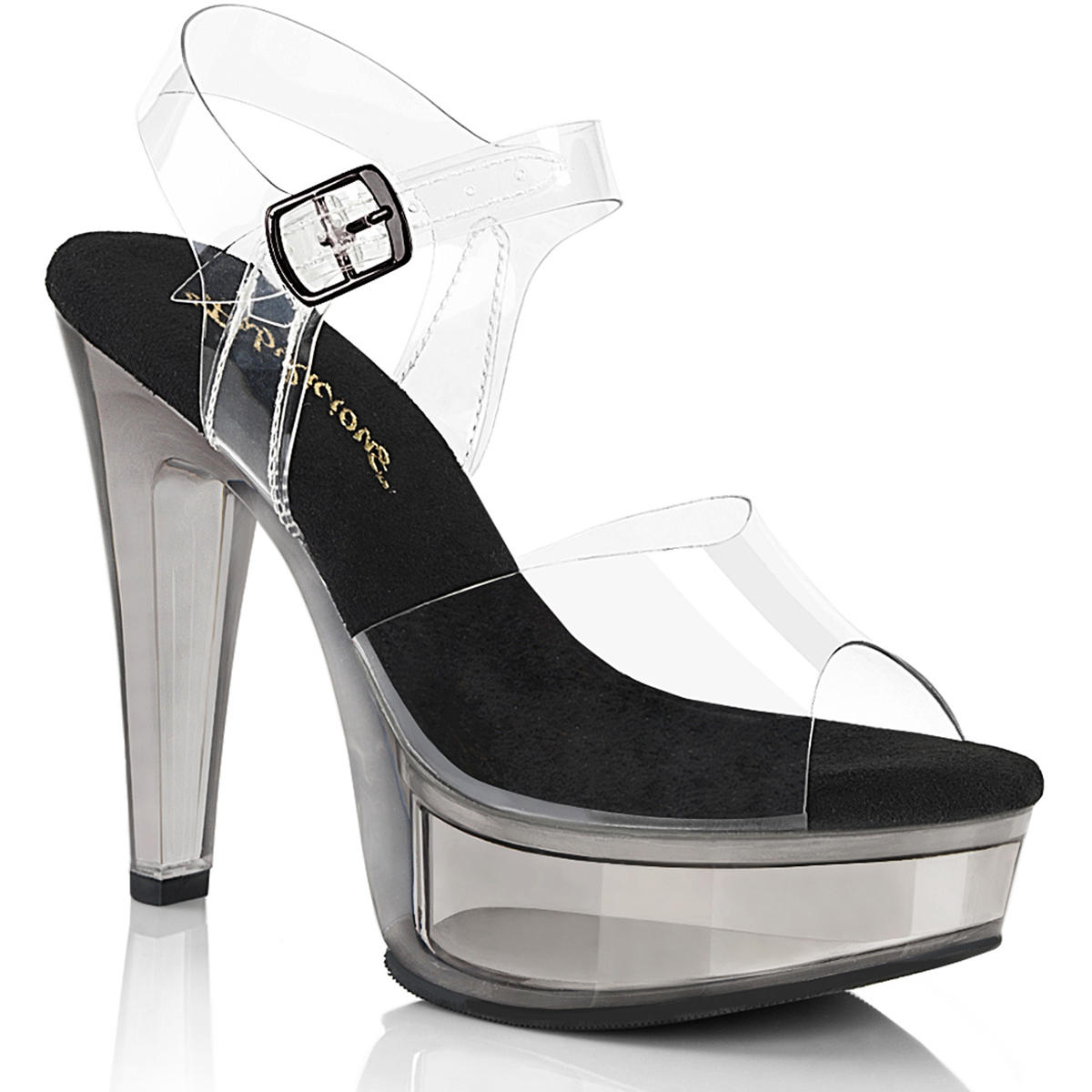 Pleaser Fabulicious Martini 5 Inch Platform Ankle Strap Sandals 508 Heel