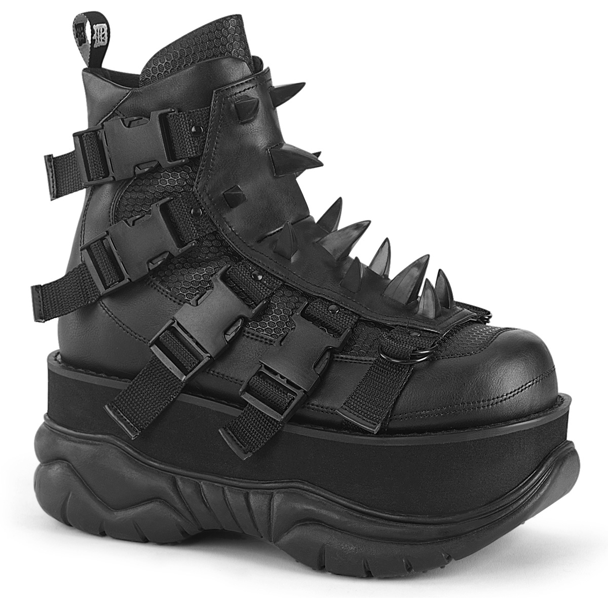 Pleaser Demonia 3" Pf Ankle Boots Quick Release Buckles Adult Unisex Neptune/68 - Picture 2 of 6