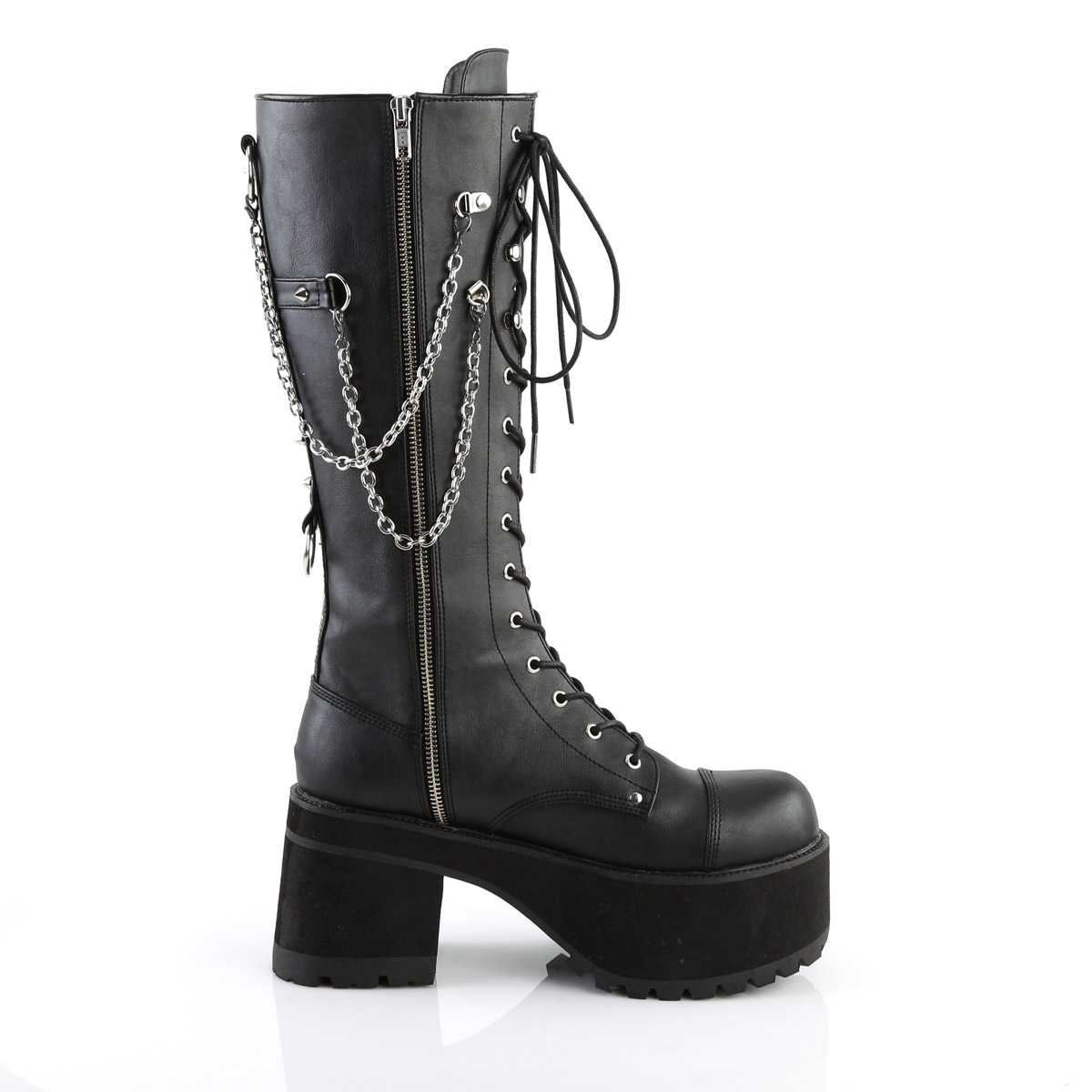 whitemt black boots