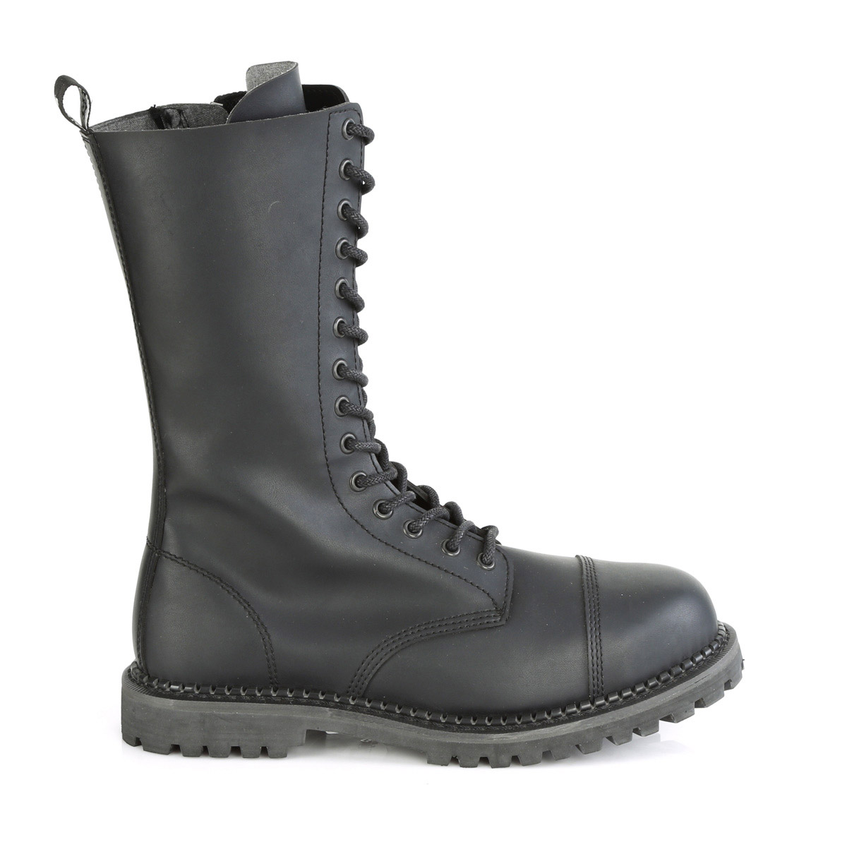 Pleaser Demonia 14 Ojales Unisex Puntera de Acero Botas Media Pantorrilla Zapatos para Adultos Riot/14 - Imagen 11 de 11