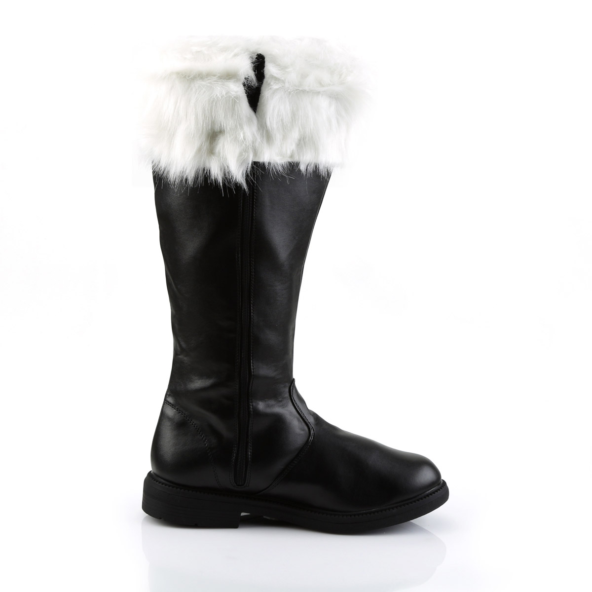 Pleaser Funtasma Christmas Mid Calf Fur Trim Cuff Santa Boots