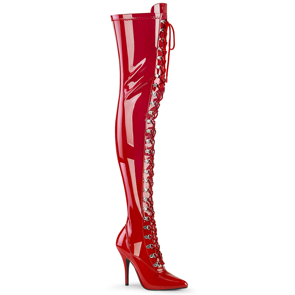 Pleaser 5" Plain Stretch Thigh High Boots Adult Women Shoes Seduce/30Xx - Picture 19 of 25