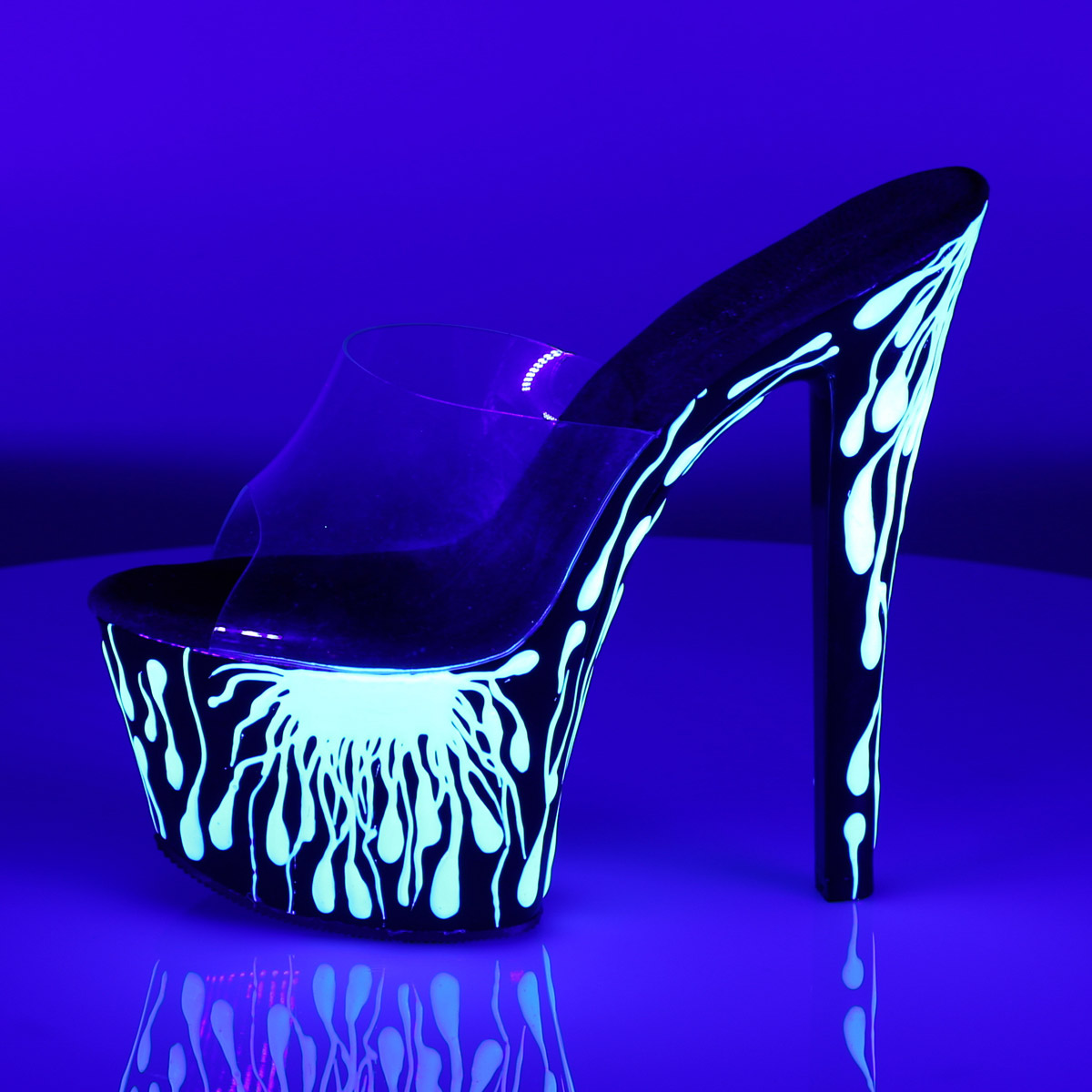 Pleaser Open Toe Stripper Platform Stiletto Spike High Heels Adult Women Sky301 - Picture 4 of 22