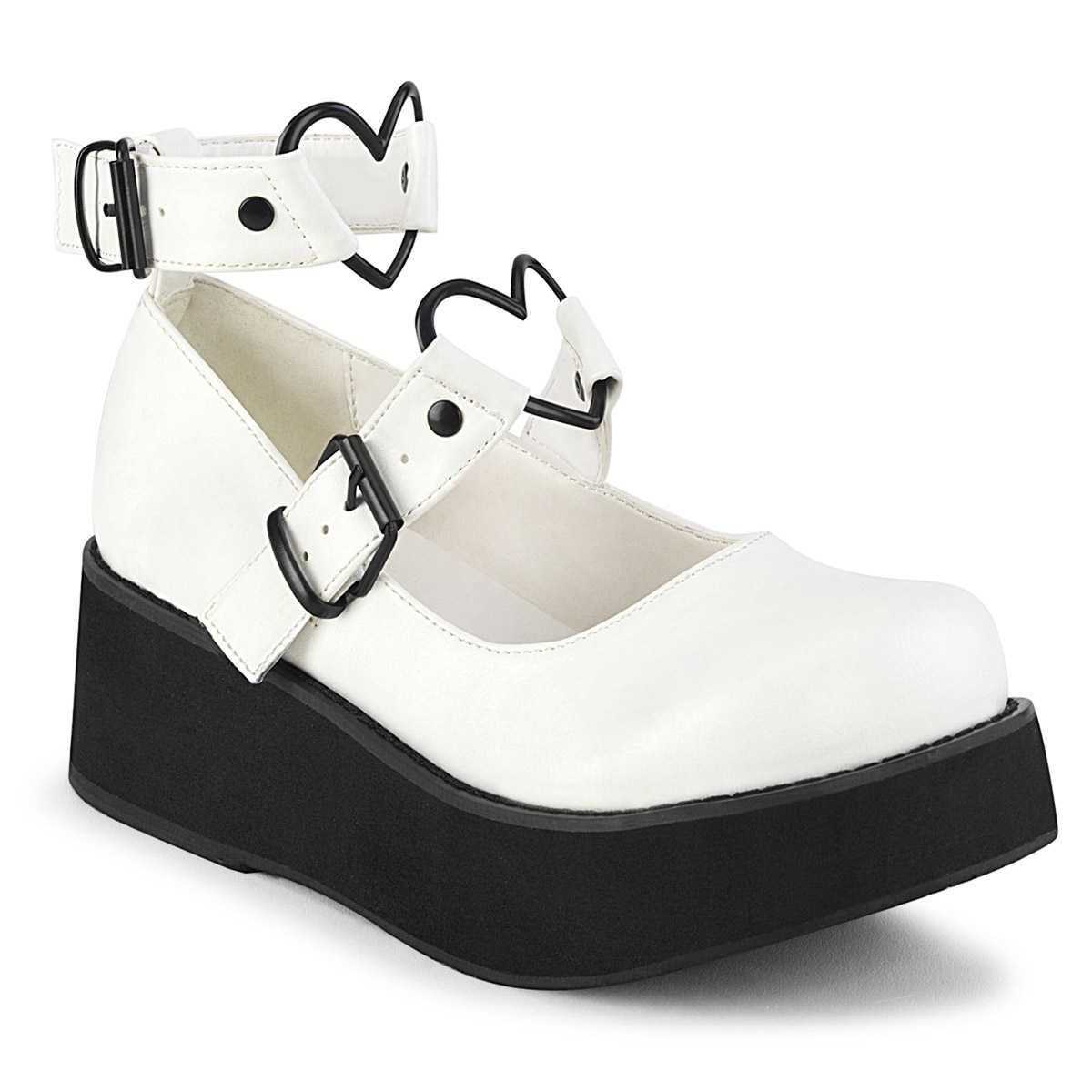 Pleaser Demonia Punk Trim Mary Jane Pumps Platform Heel Boots Adult Women Spr0X - Picture 25 of 29