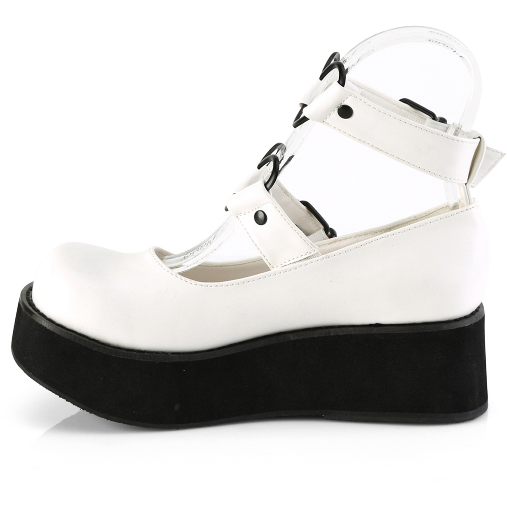 Pleaser Demonia Punk Trim Mary Jane Pumps Platform Heel Boots Adult Women Spr0X - Picture 27 of 29