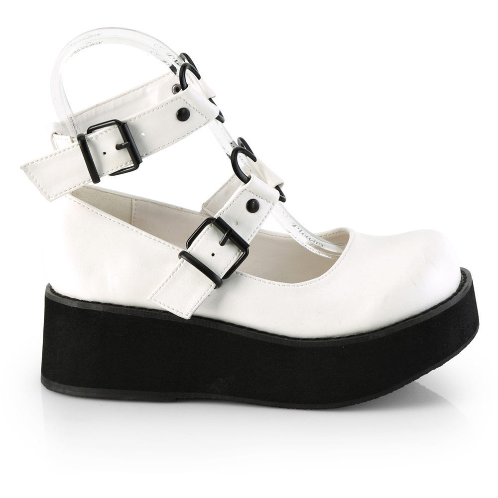 Pleaser Demonia Punk Trim Mary Jane Pumps Platform Heel Boots Adult Women Spr0X - Picture 29 of 29