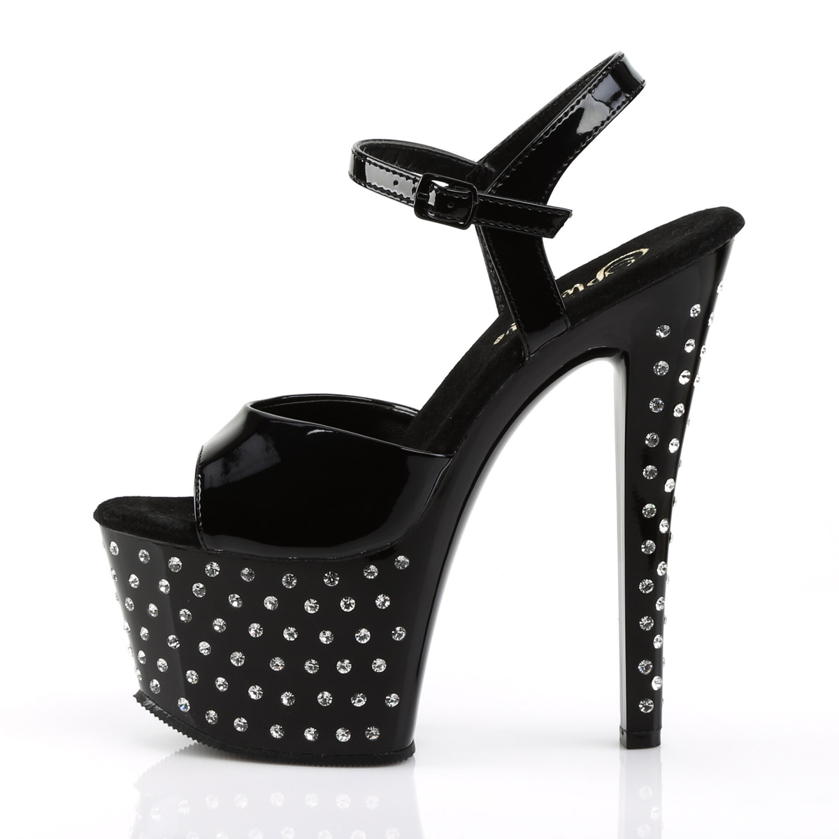 Pleaser Rhinestone Platform Ankle Strap High Heels Shoes Adult Women Stardust70X - Picture 54 of 61