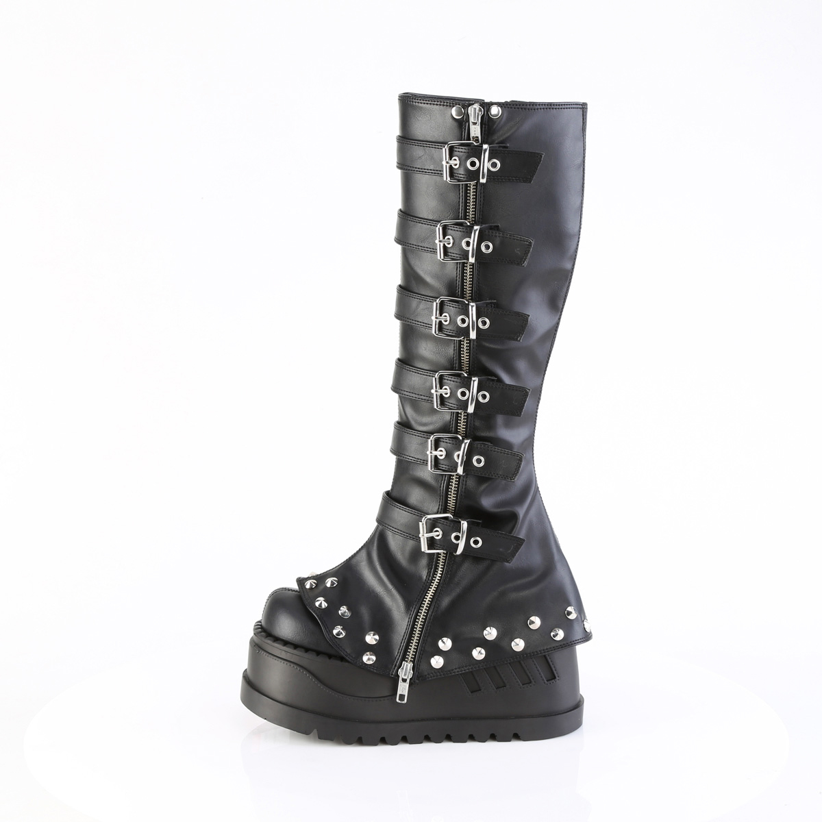 Pleaser Demonia 4" Wedge Pf Knee High Boots Adult Women Shoes Stomp/223 - Picture 4 of 6