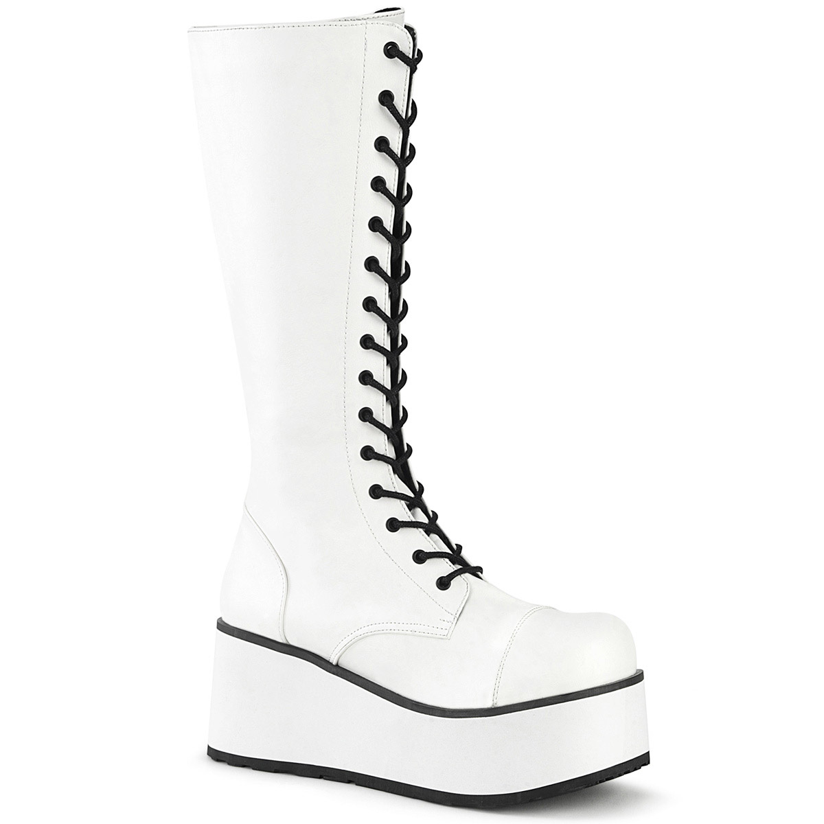 Pleaser Demonia Punk Knee High Extreme Platform Zip Side Boots Adult Men TRA5XX