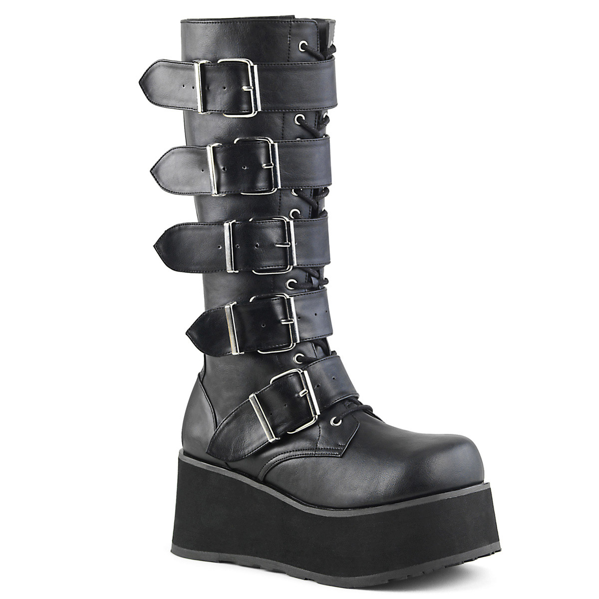 Pleaser Demonia Punk Knee High Extreme Platform Zip Side Boots Adult Men TRA5XX - Picture 8 of 19