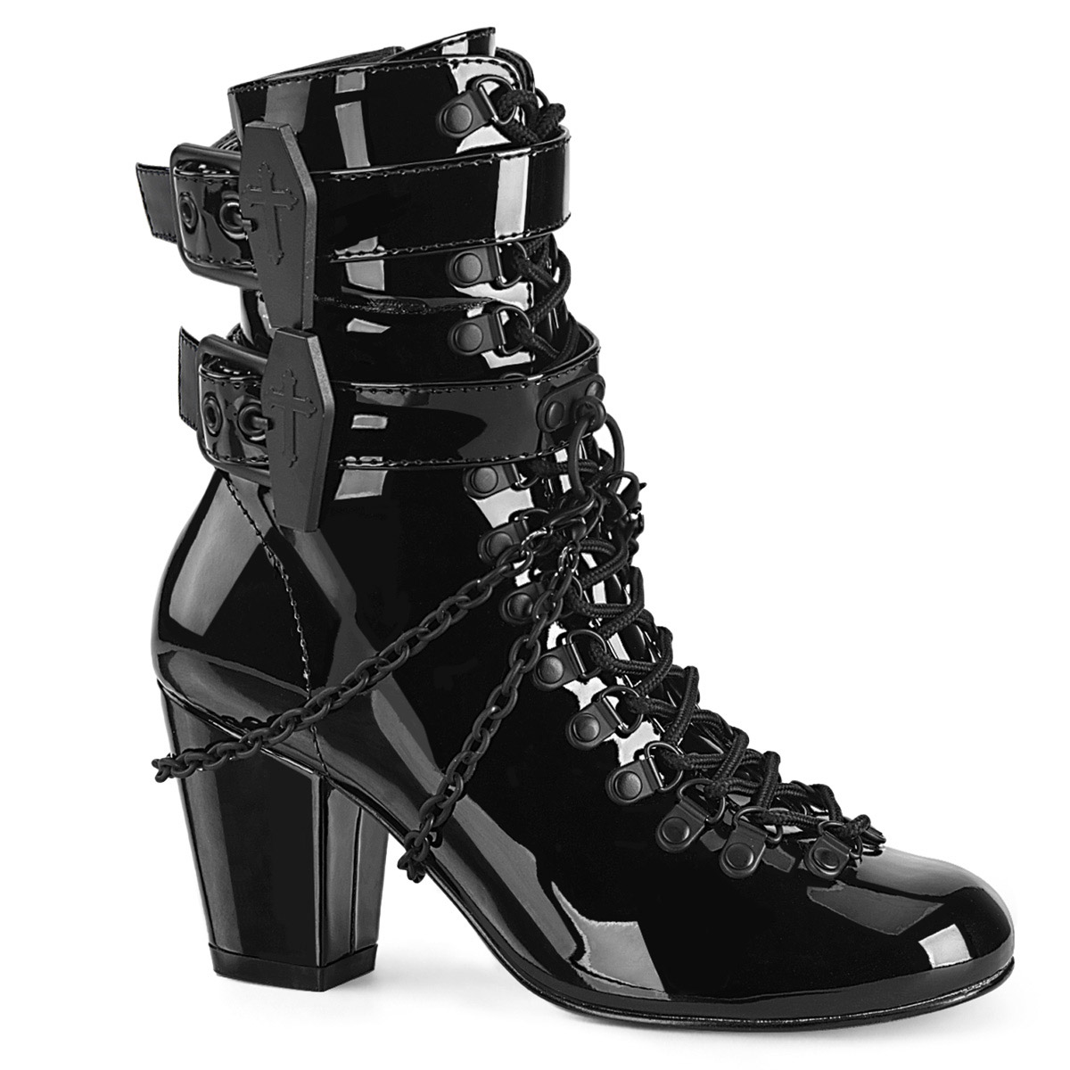 Buy Demonia VIVIKA-128 Black Ankle Boots US Womens 6 online | eBay