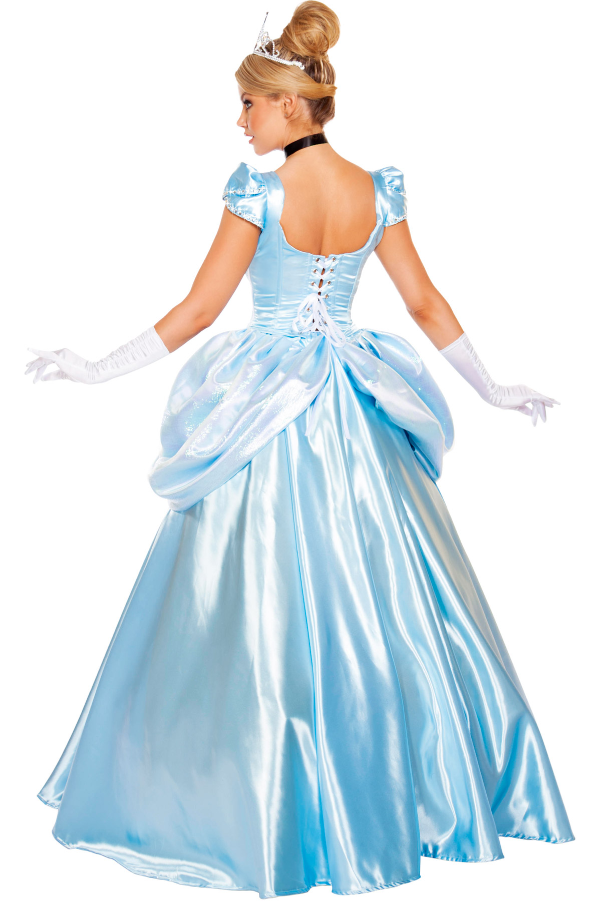 Beautiful Princess Cinderella Ball Gown Dress Fairy Tales Costume Adult ...
