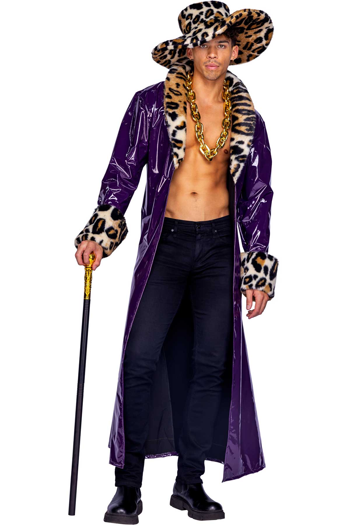 Roma 6393 2Pc King Pimp Adult Men Costume Costume Outfit Party Halloween - Picture 2 of 4