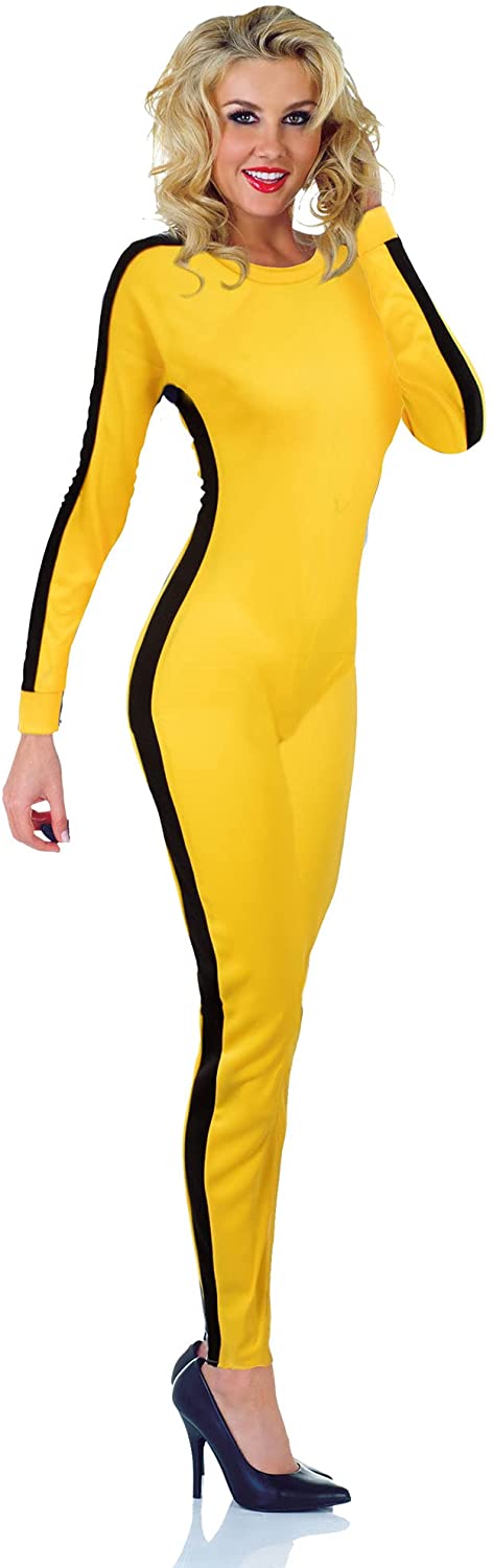 schors Verouderd geld Underwraps Licensed Bruce Lee Yellow Jumpsuit Women Costume Celebrity 30514  | eBay