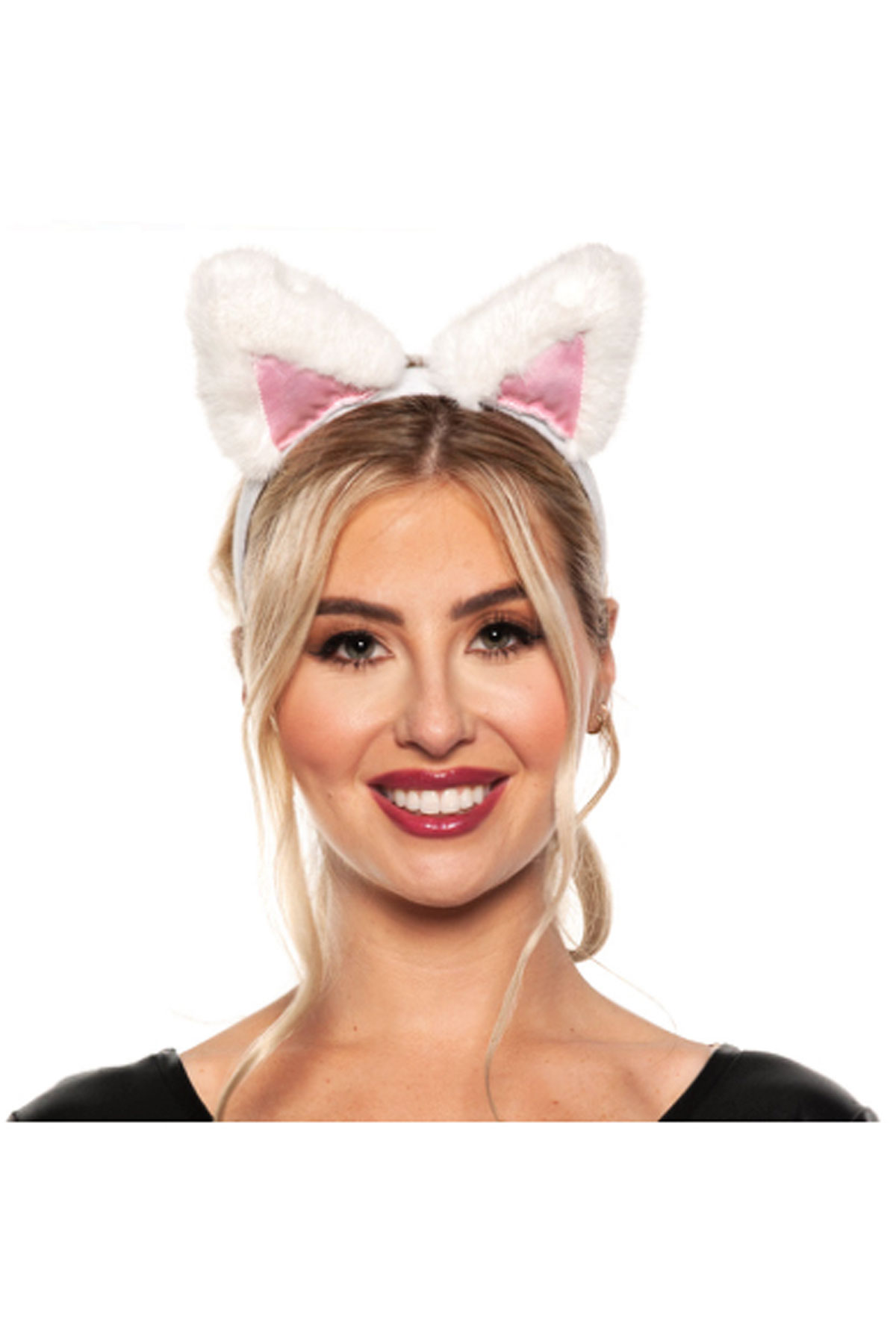 Underwraps Cat Tail & Ears White Adult Women Costume Accessory Headband
