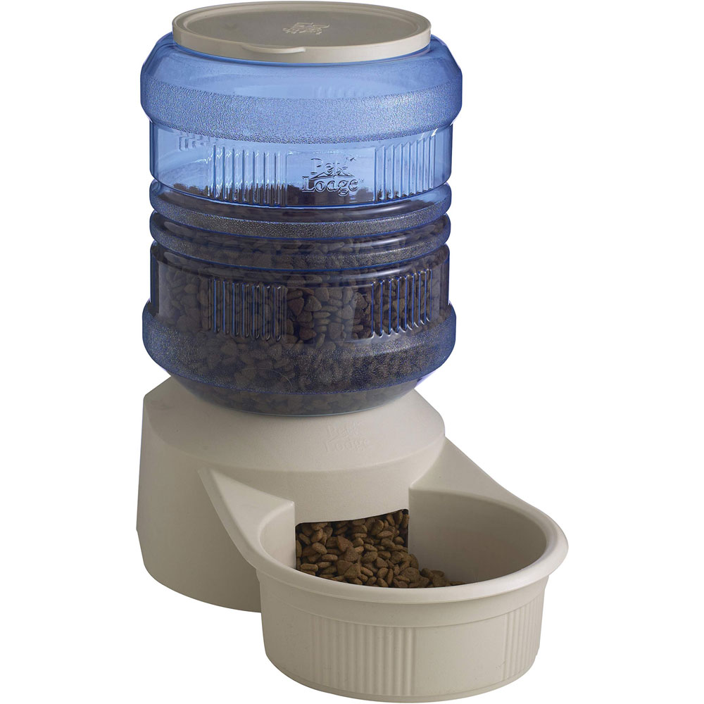 Pet Lodge Lodge&reg; Chow Tower Deluxe | Feeder Dog Food Dispenser Automatic Dry 16 