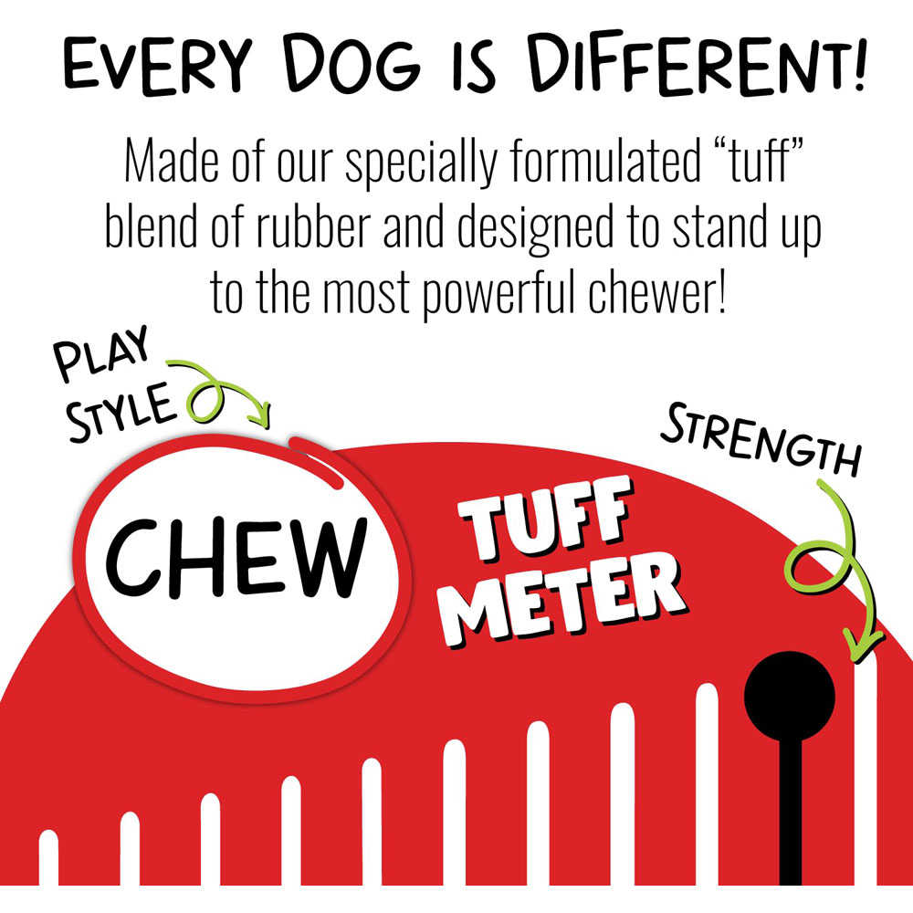 Jolly Pets Tuff Treader Dog Toy With Handle 6 Inches Red Model:Jtr23 All Breed S