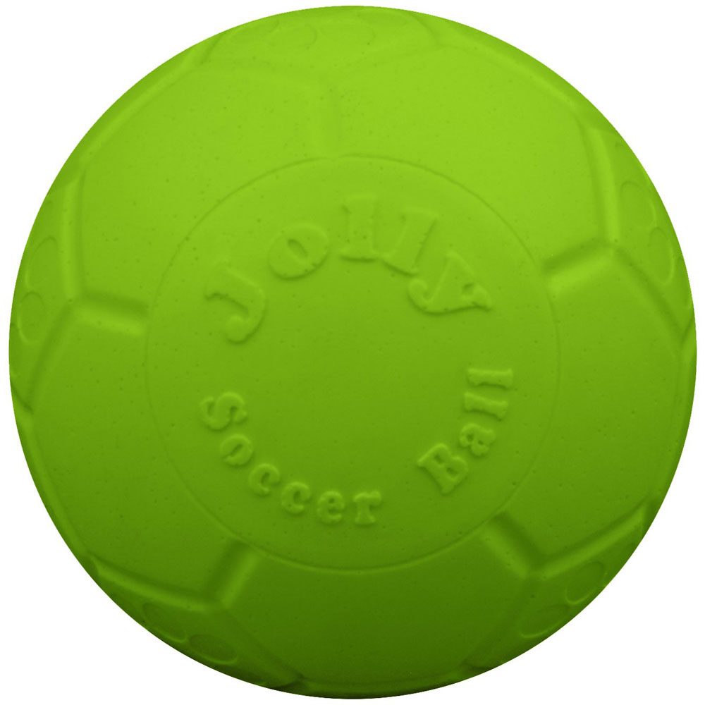 Jolly Pets Medium Soccer Ball Floatingbouncing Dog Toy 6 Inch Diameter Apple Gre