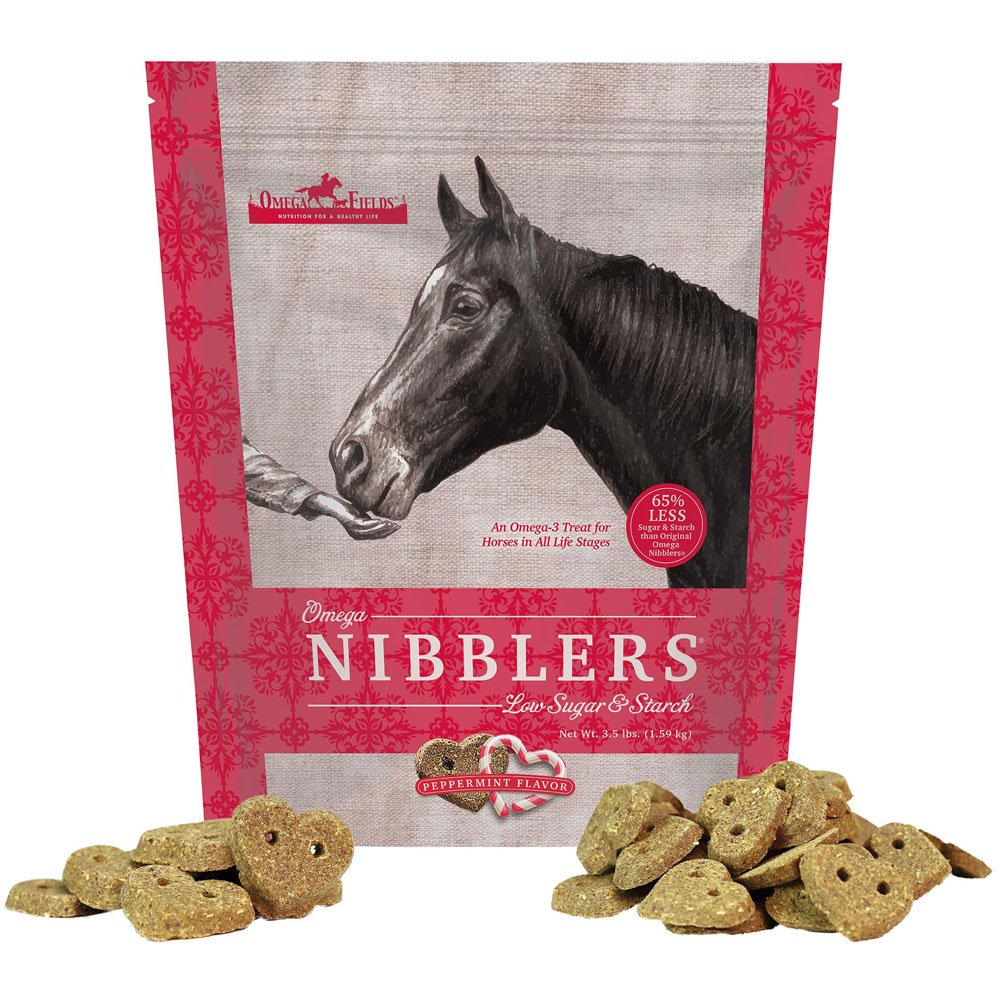 Omega Fields Nibblers Low Sugar & Starch Peppermint Horse Treats 3.5Lb