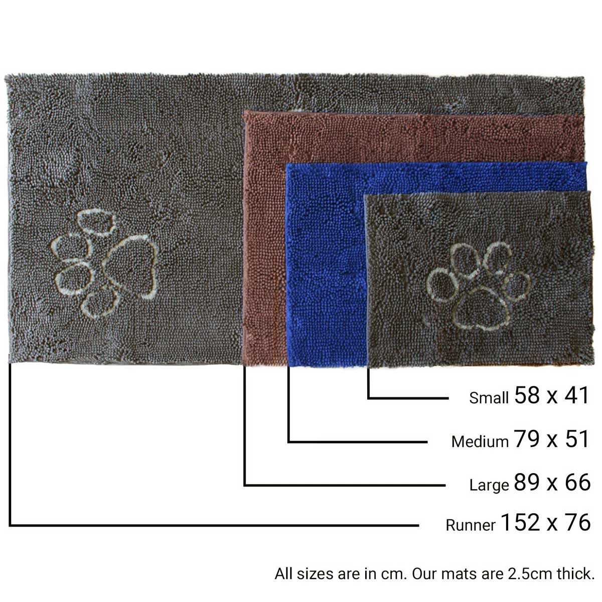 Dog Gone Smart Dirty Doormat Runner Fast Drying Microfiber