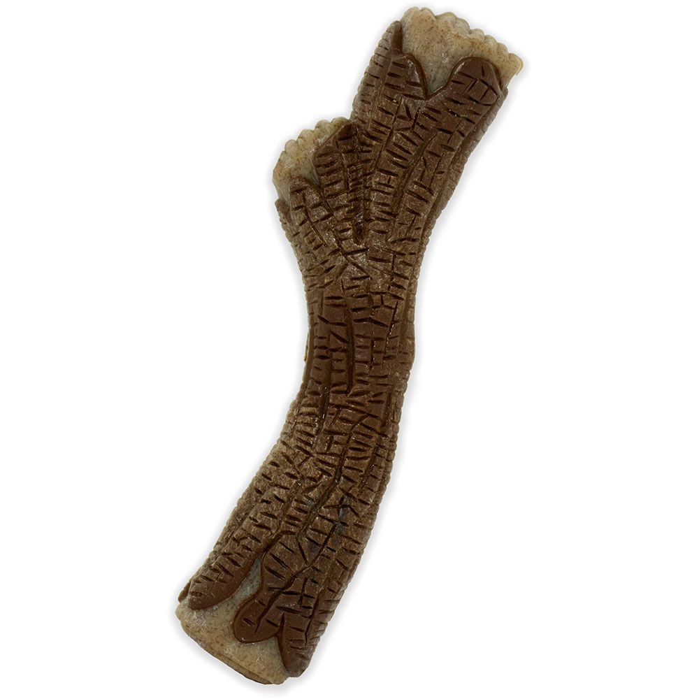 Nylabone Real Wood Stick Dog Chew Toy Strong Rubber