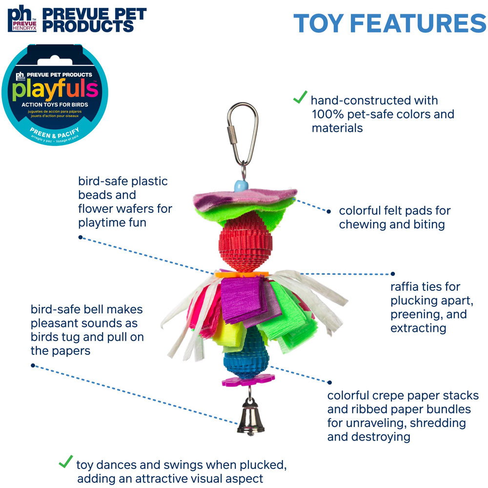 Prevue Pet Products Preen & Pacify Fancy Dance Bird Toy 62611