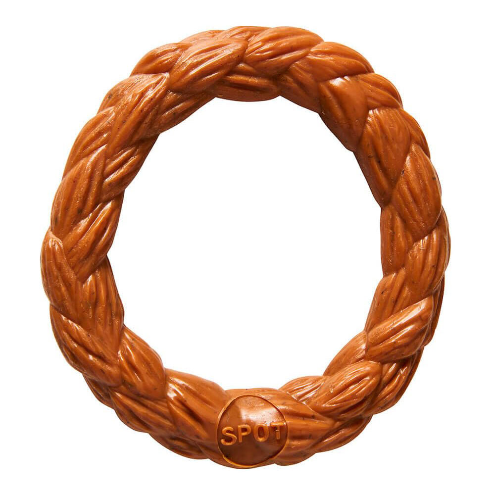 Ethical Pet Bambone Braid Ring Dog Toy Hickory 1Ea/5 In-image