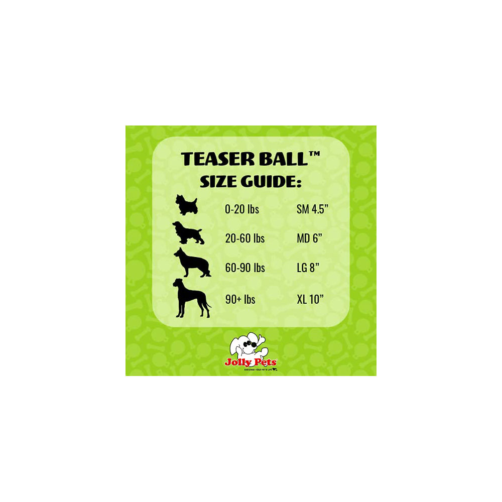 Jolly Pets Teaser Ball Erratic Interactive Tough Dog Chew Toy Red 45 Inch