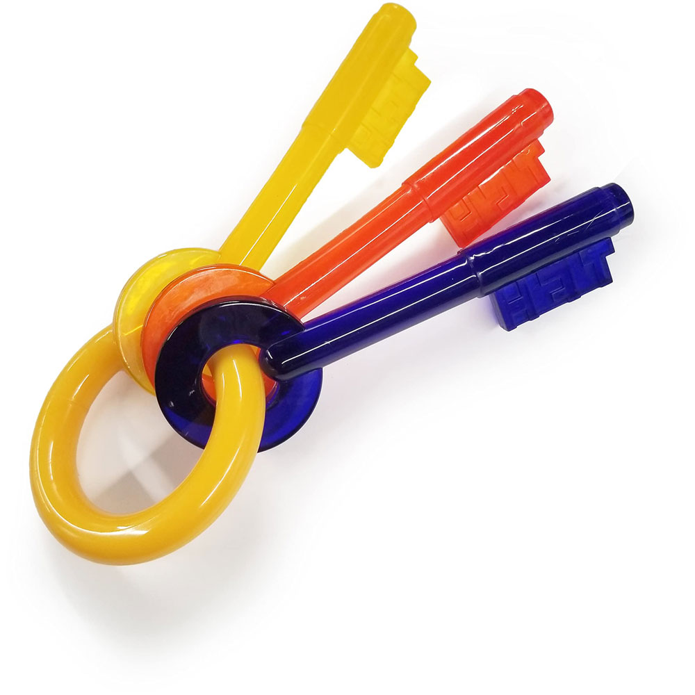 Nylabone Puppy Teething Keys Chew Toy Key Ring Multi Color For Puppies