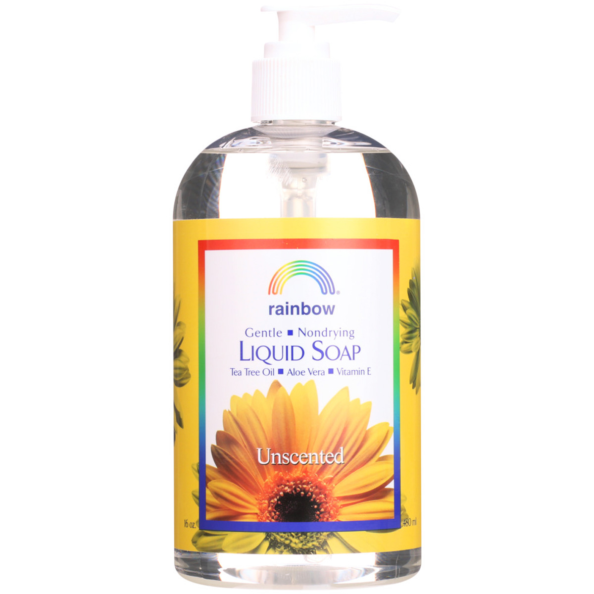 Rainbow Liquid Soap Unscented 16 Oz Gentle Tea