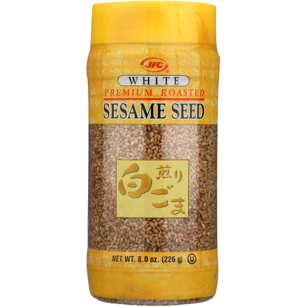 Jfc Roasted White Sesame Seed Container 8 Ounces Seeds Oz