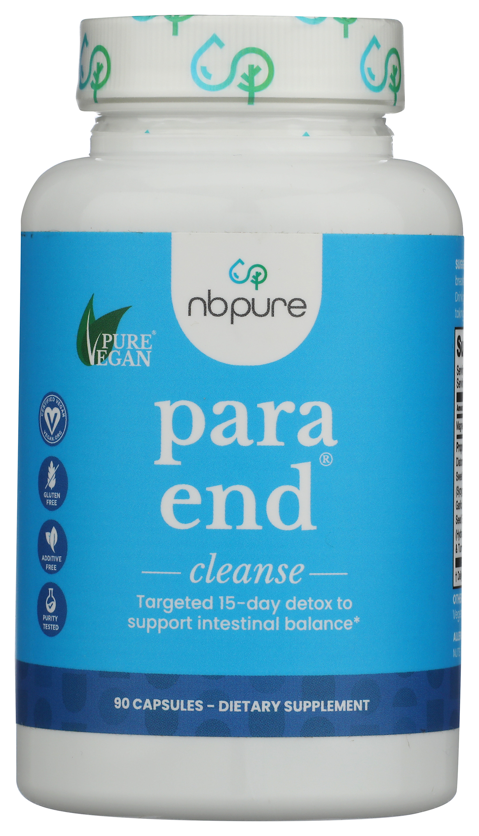 Nbpure Para End Dietary Supplement 90 Capsules Targeted Detox Cleanse