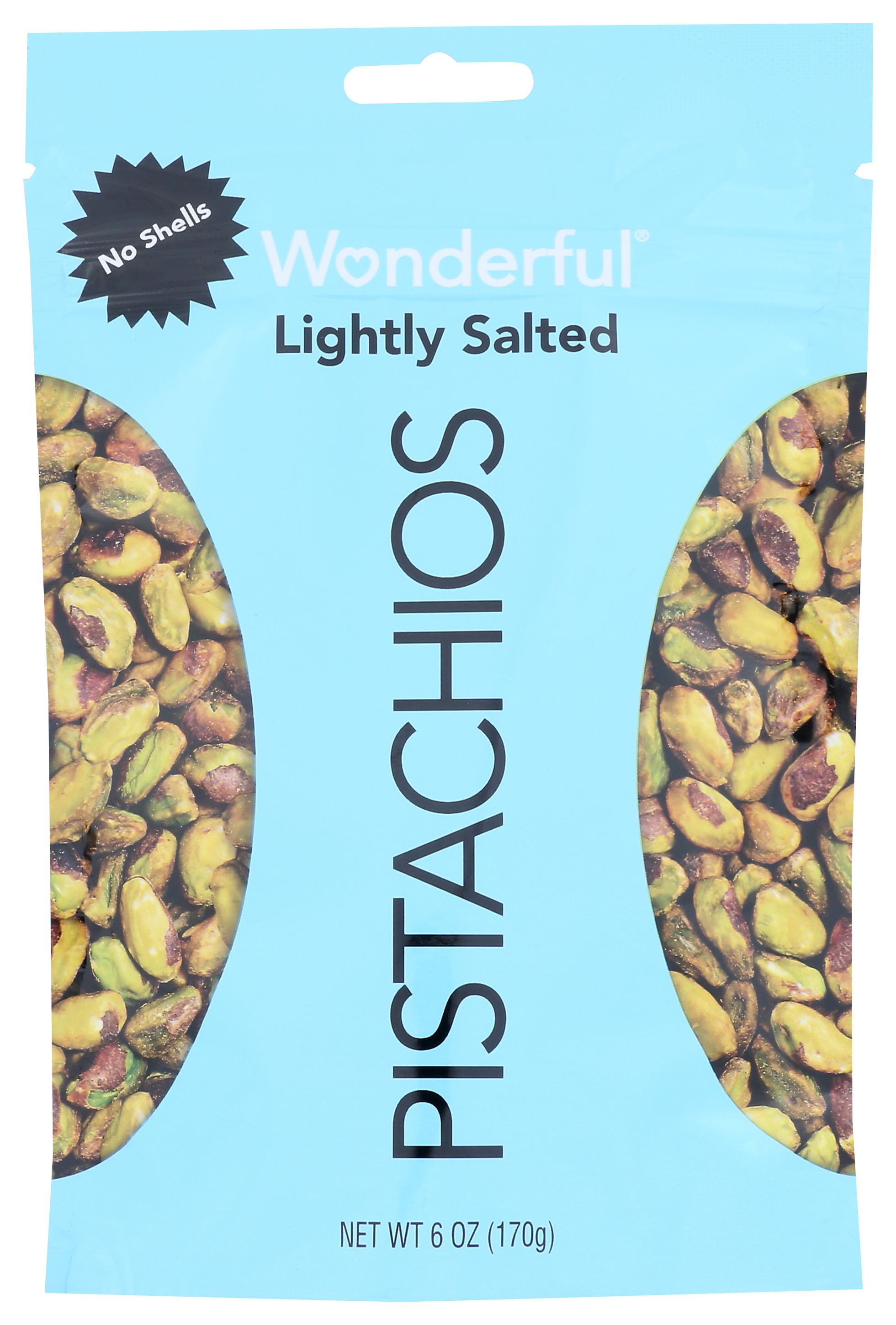 Lightly Salted Wonderful Pistachios No Shells 6 Oz