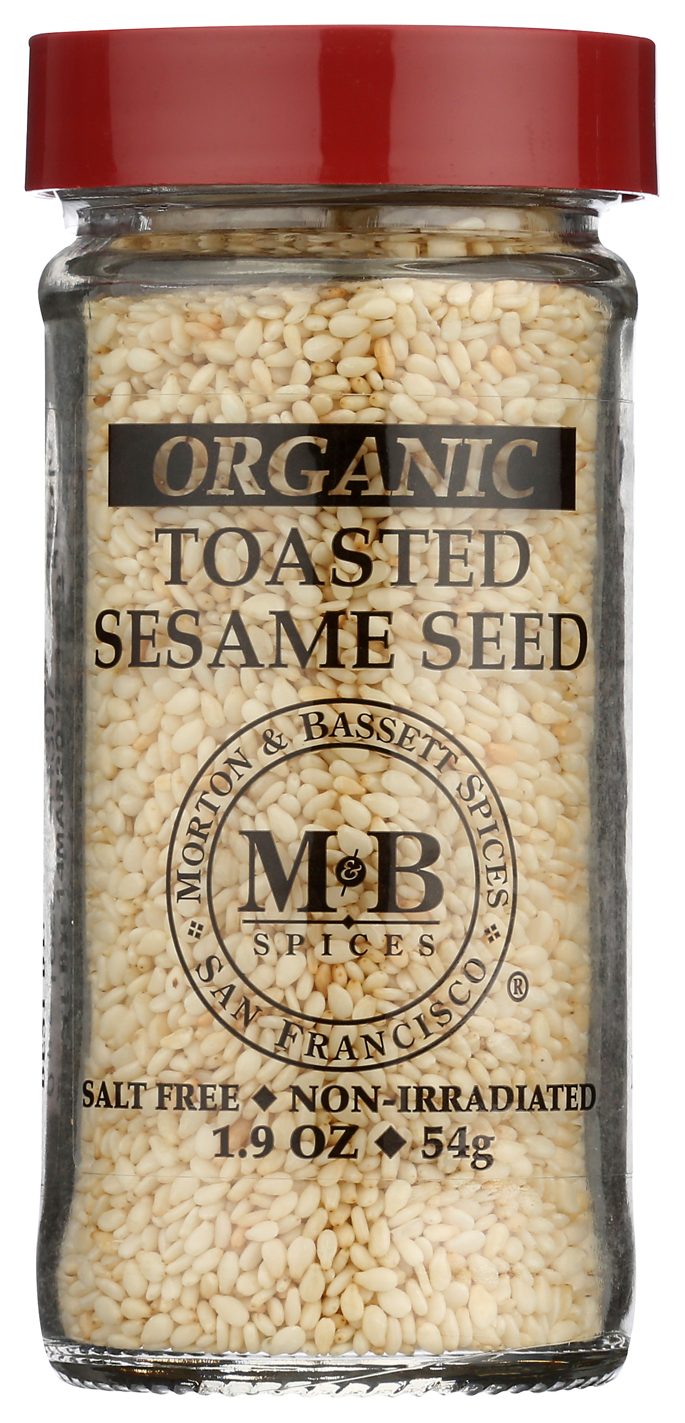 Organic Toasted Sesame Seeds Morton & Bassett 1.9 Oz Jar
