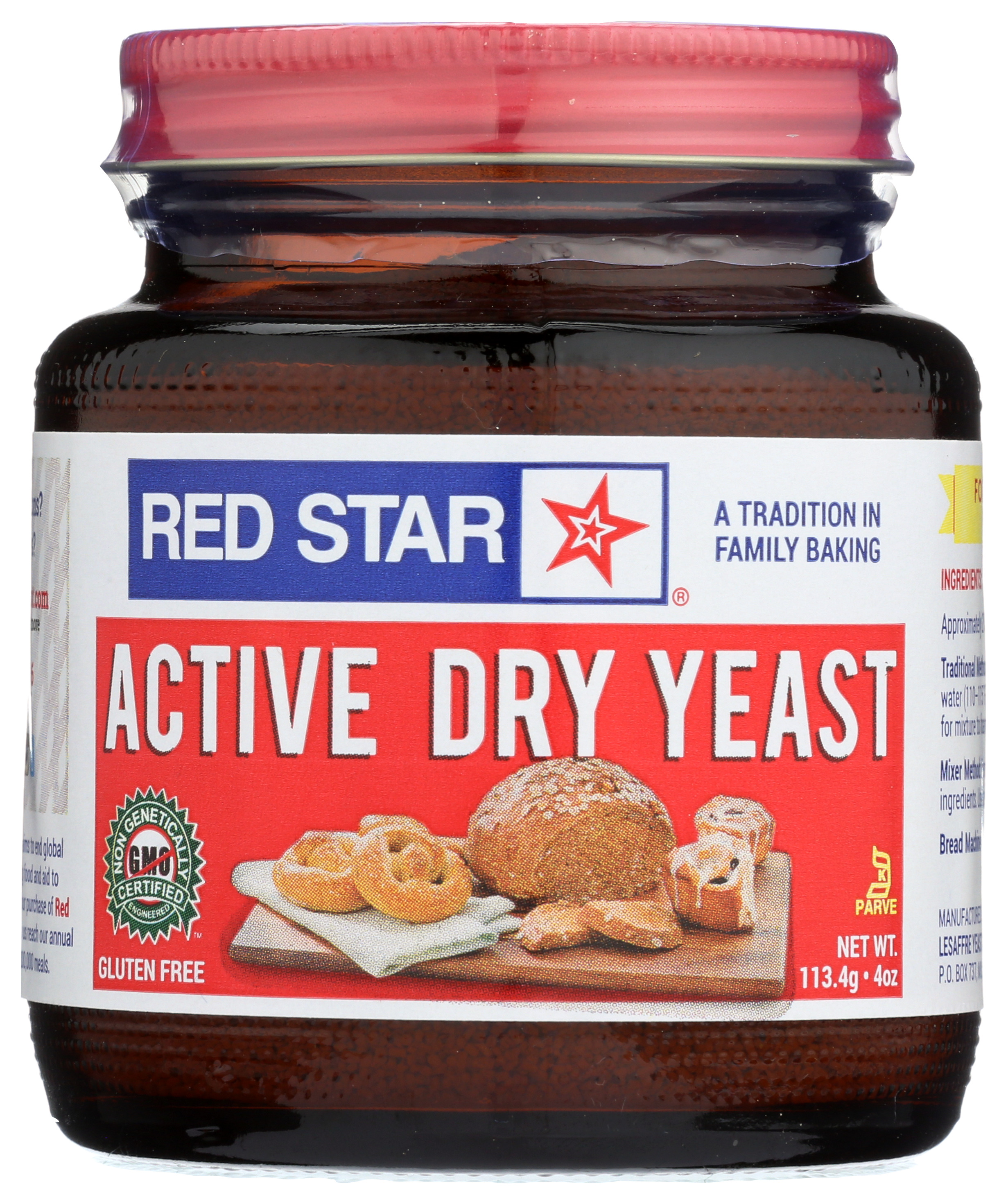 Red Star Active Dry Yeast 4Oz Jar Baking 4 Oz