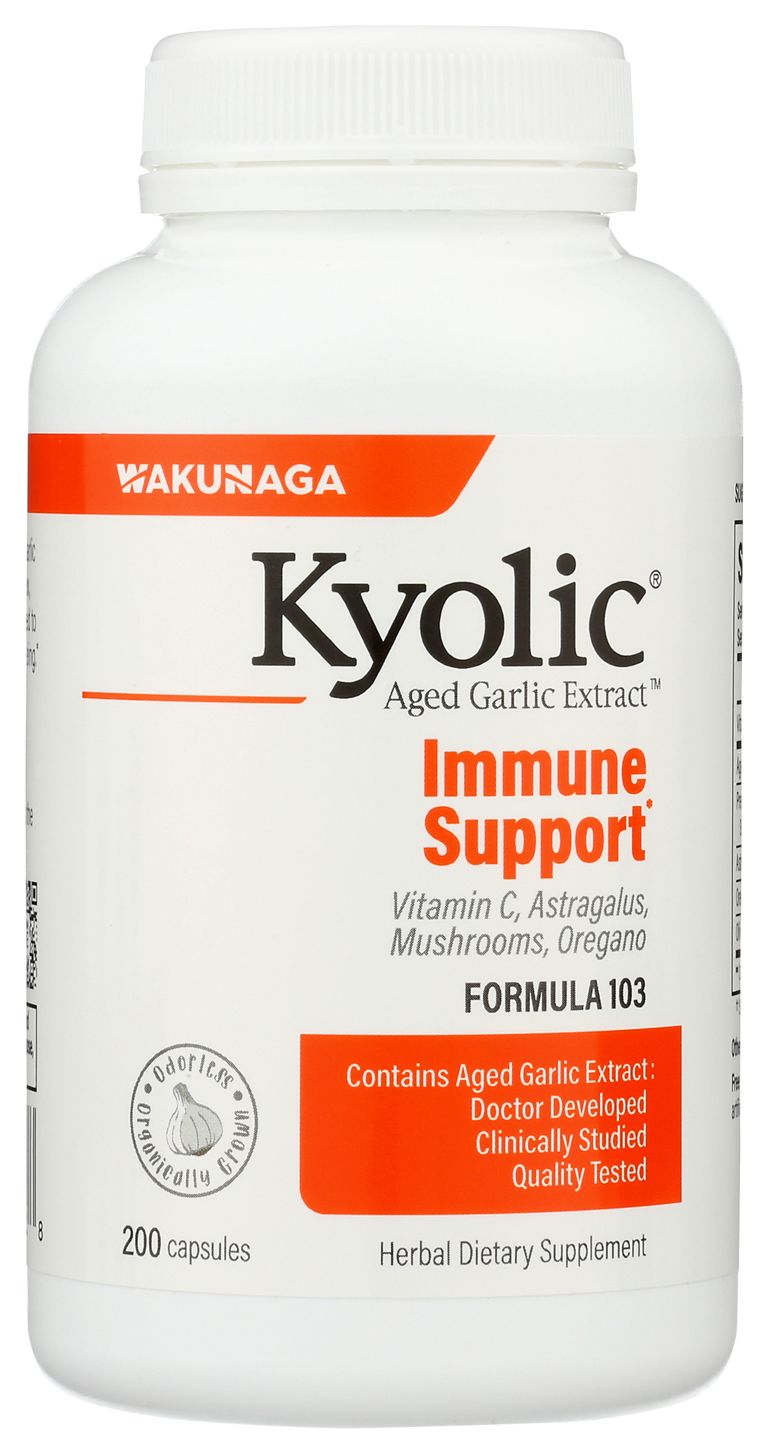 Kyolic Immune Support Aged Garlic Extract Formula 103 200 Capsules