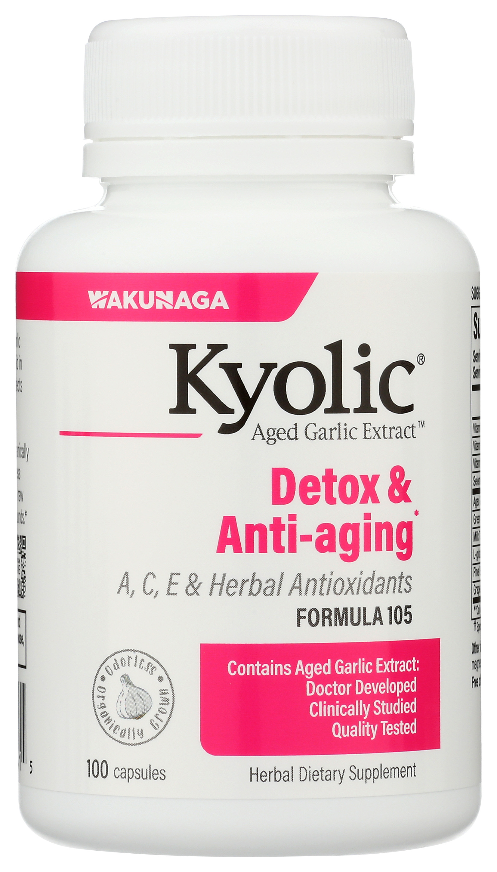 Kyolic Detox And Anti Aging Formula 105 Dietary Supplement 100 Capsules