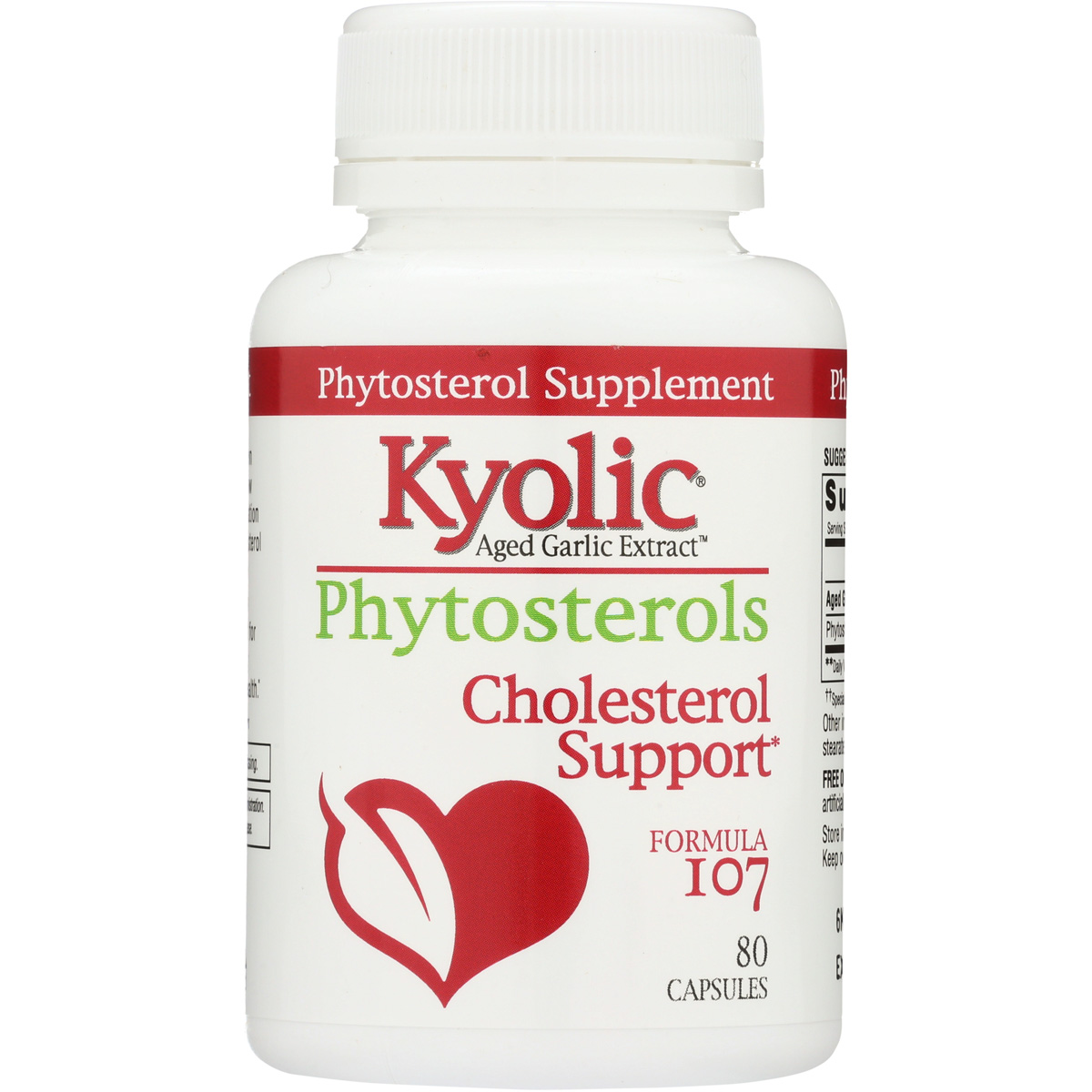 Kyolic Phytosterols Formula 107 Cholesterol Support 80 Capsules