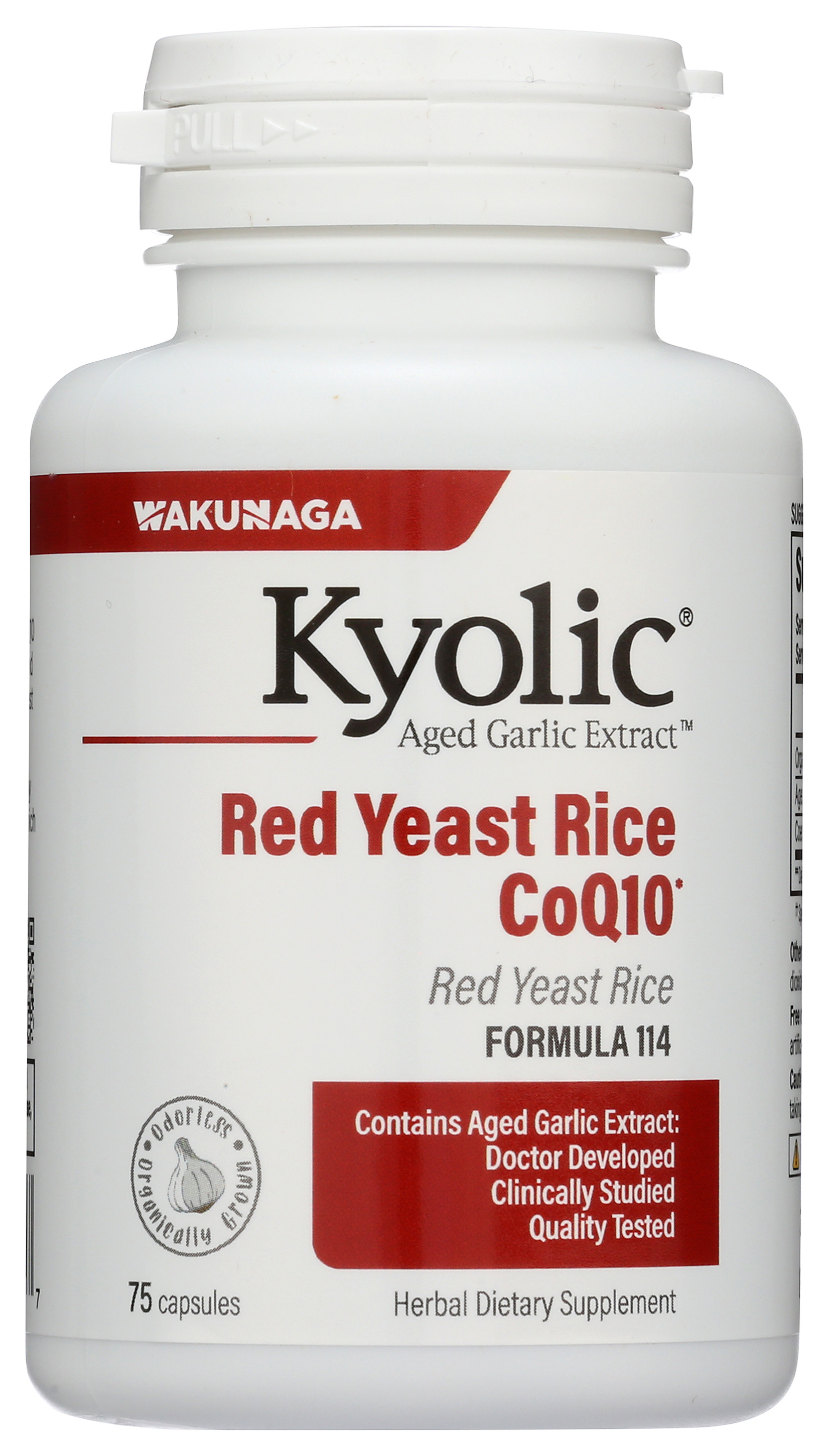 Wakunaga Kyolic Red Yeast Rice Coq10 Herbal Dietary Supplement 75
